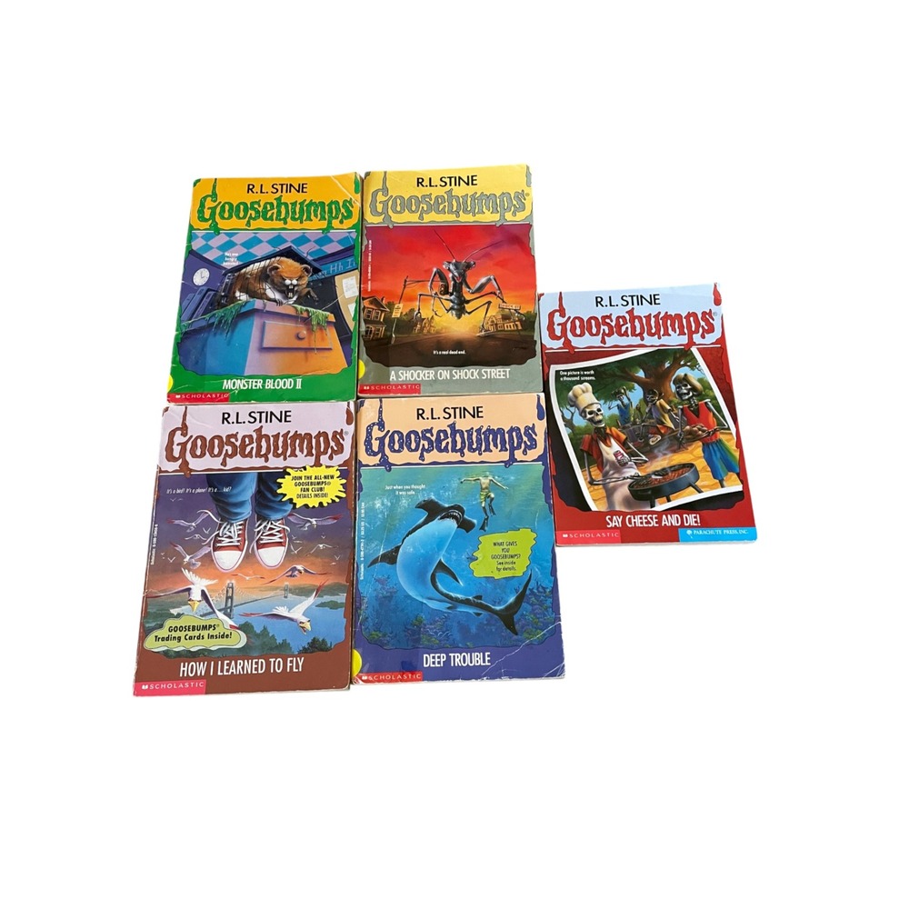 R.L. Stine Goosebumps Lot of 5 Books 1990s Vintage Scholastic Paperbacks